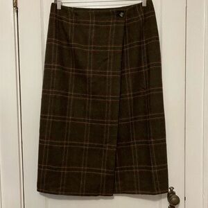 G.H. Bass & Co. Brown Plaid Skirt